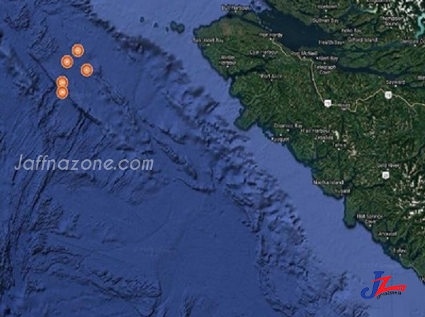 பிரிட்டிஷ் கொலம்பியாவில் ஐந்து இடங்களில் நிலநடுக்கம்: புவியியல் ஆய்வு மையம்!