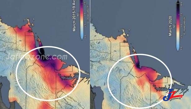 கொரோனாவால் இயற்கையில் மாற்றம்!! -நாசா வெளியிட்டுள்ள படம்-