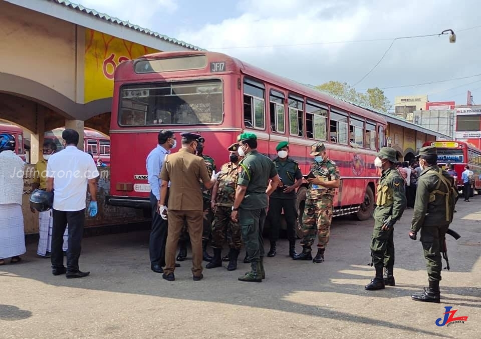 யாழ்.மாவட்ட கொவிட்19 தடுப்பு செயலணியின் தீர்மானத்தை ஏற்கமறுக்கும் இ.போ.ச..! நகரிலிருந்து வெளியேற மறுப்பு, கடுமையான நடவடிக்கை எடுக்கப்படலாம் என எச்சரிக்கை..