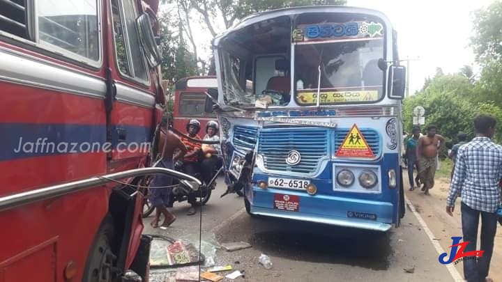 இரண்டு பேருந்துகள் நேருக்கு நேர் மோதுண்டு பலர் காயம்-அம்பாறையில் சம்பவம்