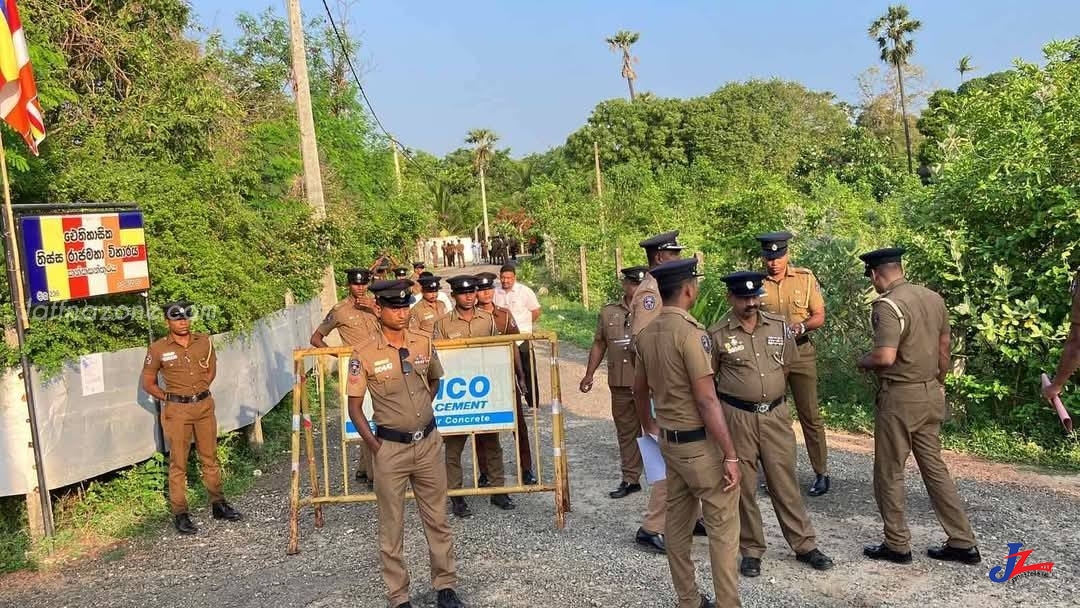 தையிட்டியில் சட்டவிரோத விகாரை முன் போராட்டம் - பொலிஸார் குவிப்பு