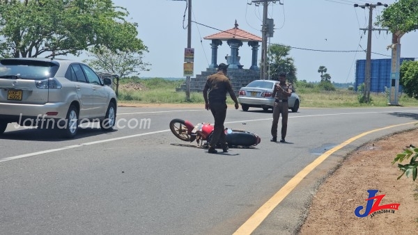 யாழில். மோட்டார் சைக்கிள் விபத்து - இருவர் படுகாயம்